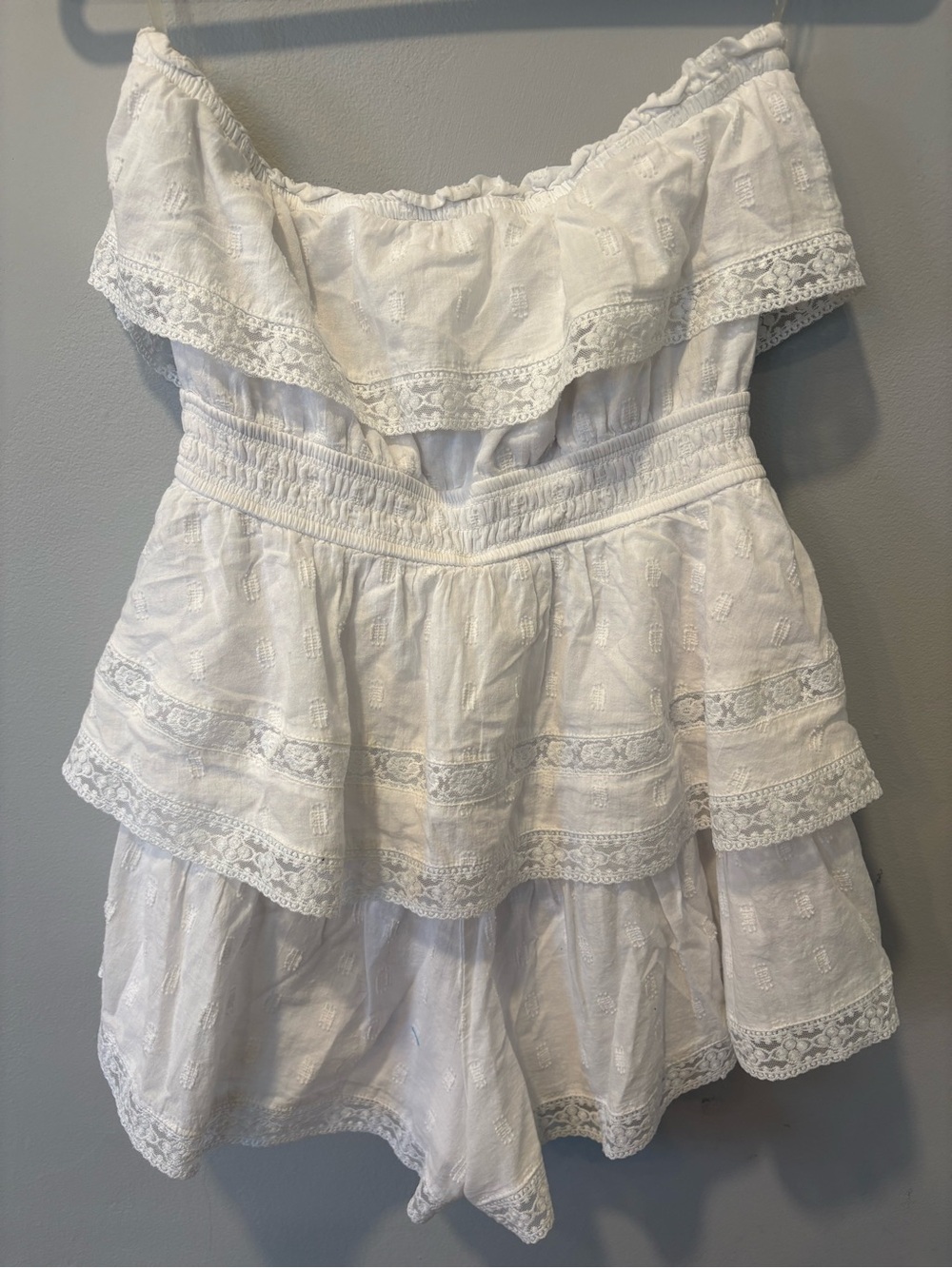Altar’d state white lace romper